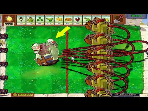 Team Cactus and Cattail vs  Giga-Gargantuar vs Dr. Zomboss