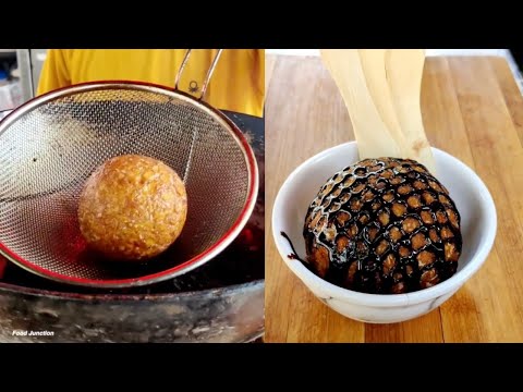 Unique crunchy fried ice cream