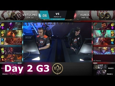 Virtus Pro (CIS) vs Isurus Gaming (LAS) | Day 2 LoL MSI 2017 Play-In | VP vs ISG MSI 2017