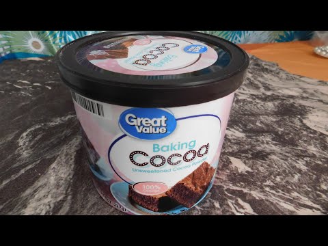 Walmart Cocoa, Great Value Baking Unsweetened Cocoa Powder, Coca and Milk