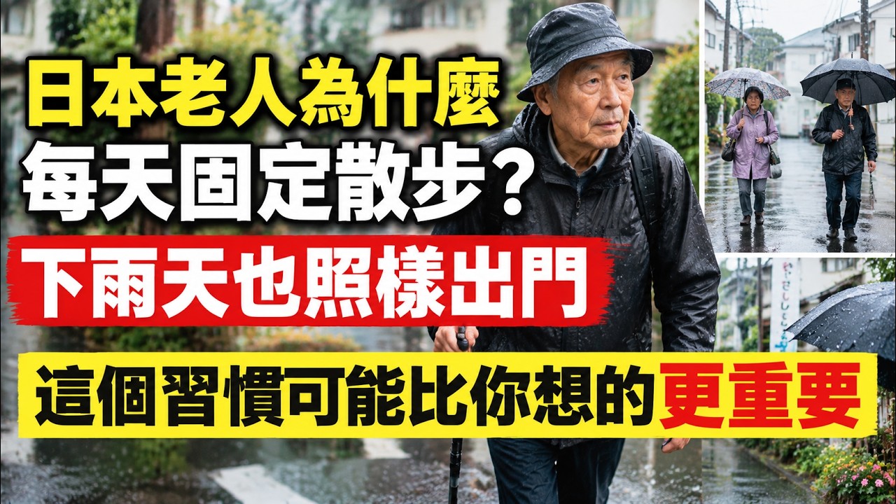 為什麼有些日本老人下雨也要散步？這個習慣到底在維持什麼？