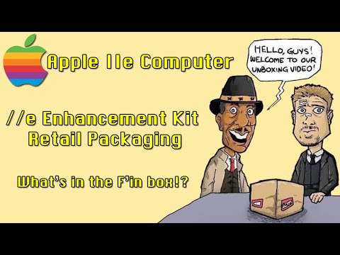 Apple IIe computer Enhancement Kit unboxing - Apple II Forever