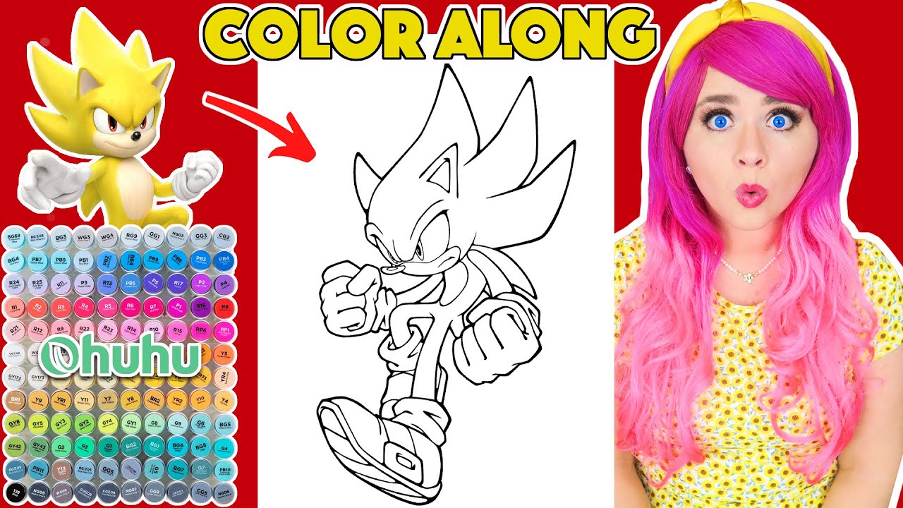 Color Super Sonic - Sonic The Hedgehog With Me | COLOR ALONG WITH KIMMI
