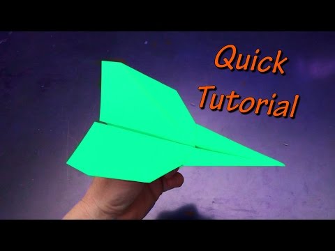 Best Paper Airplane You Can Make Quick Tutorial