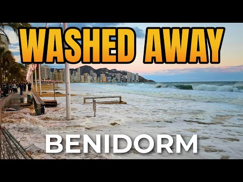 Benidorm's Beach is VANISHING - Massive Waves Destroy Levante!