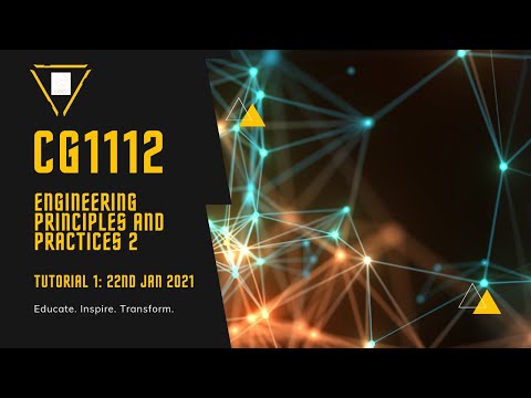 CG1112 Tutorial1: Zoom Lesson on 22nd Jan 2021
