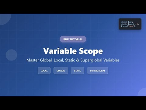 Php Programming Local Global And Static Variable Scope In Php Php Variables Variable Scope