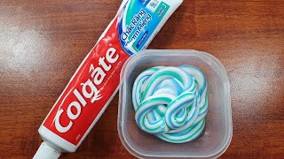 Como Hacer SLIME con PASTA DENTAL - 1 INGREDIENTE Probando Recetas SIN BORAX FÁCIL DE HACER