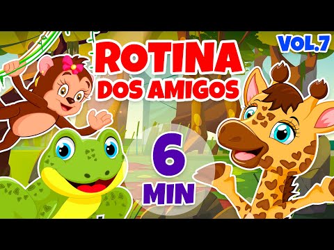 Rotina dos Amigos Vol. 7 - Giramille 6 min | Desenho Animado Musical