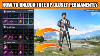 HOW TO UNLOCK RP CLOSET FREE & PERMANENTLY | BATTLEGROUNDS MOBILE INDIA | LOVEVEER KA GYAN