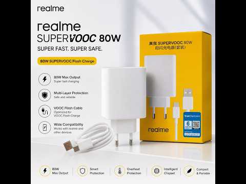 Realme 80W Super Fast Charging Adapter with Cable 13250