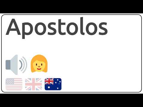 How to pronounce Apostolos in english?