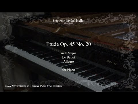 S.Heller: Étude Op. 45 No 20 in E Major "Le Ballet", Allegro, for Piano