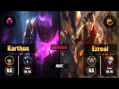 Cody Sun KARTHUS (ADC) [Dark Harvest] VS EZREAL - Challenger NA Patch 10.14