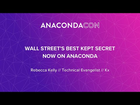 Wall Street's Best Kept Secret Now on Anaconda - Rebecca Kelly