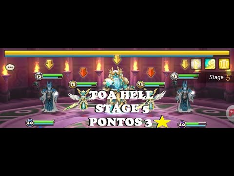 Summoners War TOA HELL -  Stage 5 Pontos 3 Stars