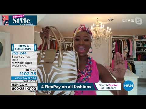 Sassy Jones Reia Metallic Tiger Print Tote