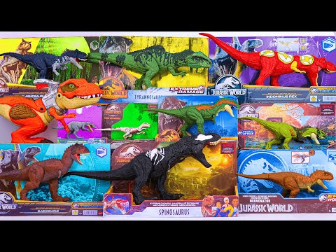 Jurassic World Unboxing Review ASMR | Trex Venom, Giganotosaurus, Carnotaurus, Rajasaurus, Raptor