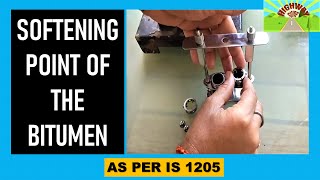 SOFTENING POINT OF BITUMEN