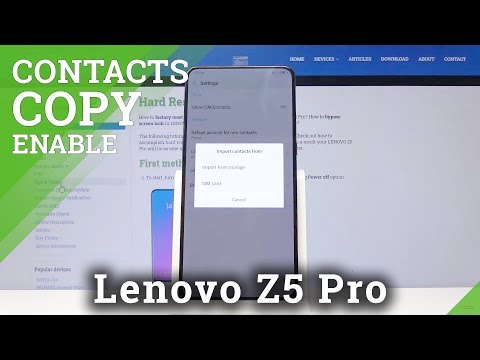 Copy Contacts from SIM in LENOVO Z5 Pro - Import / Export Numbers