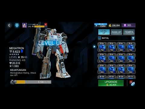 Rank UP 5 Star Megatron G1 to Rank 4 | Transformers: Forged To Fight