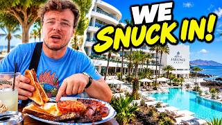 "We Eat an AMAZING Breakfast… Then SNEAK Into Lanzarote’s Poshest Hotel! 😳"