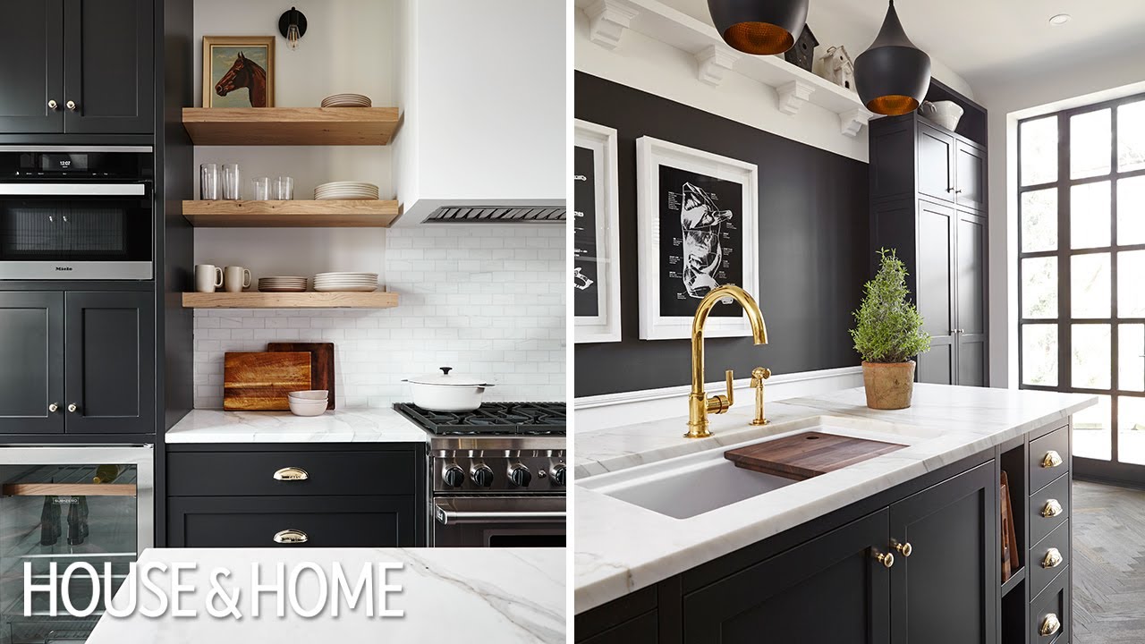 Kitchen Makeover: Black & Brass