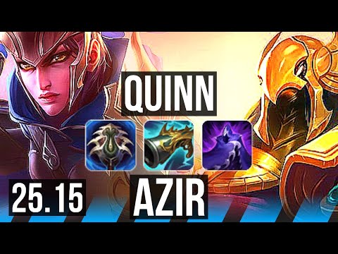 QUINN vs AZIR (MID) | Legendary, 1200+ games | KR Master | 25.15