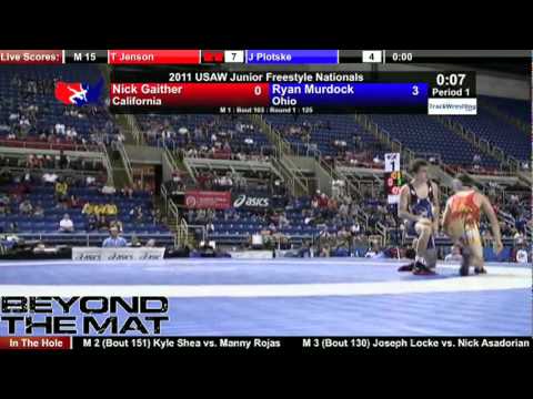 Junior Freestyle 125 - Ryan Murdock (OH) vs. Nick Gaither (CA)