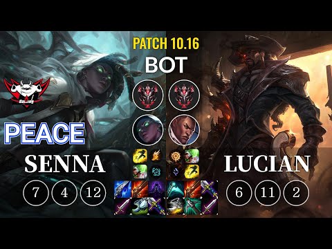 JDG Peace Senna vs Lucian Bot - KR Patch 10.16