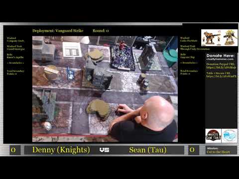 Charity Hammer Stream 2 Game 4 - Denny Page (Knights/Guard) vs Sean Morgan (Tau)
