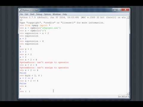 Python sympy 03 Equality