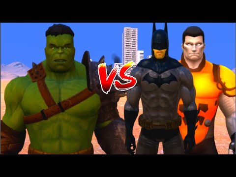 100 Hulk vs 1000 BatMan and 1000 Colossus (Marvel vs Dc)