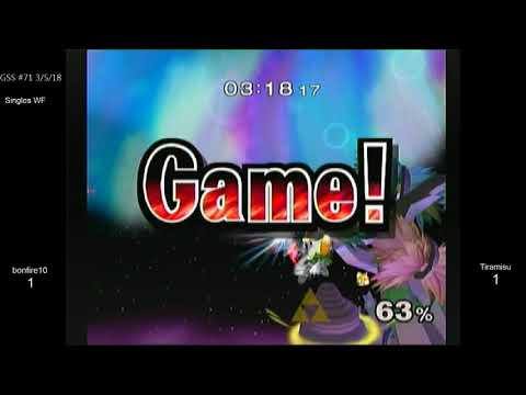GSS 71 SSBM - bonfire10 (Sheik) vs. HoG | Tiramisu (Fox) - Melee WF