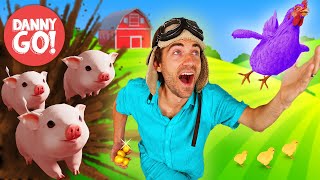 “Pigs on the Loose!” 🐷 Farm Animal Adventure | Floor is Lava Game | Danny Go! Dance Songs for Kids