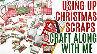 Using up CHRISTMAS scraps to make Journal Embellishments for Albums, Embellishments for Junk journal