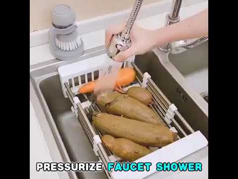 Stainless steel silver faucet pressure sprayer attachment
