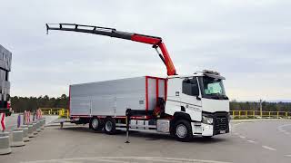شاحنة مقفلة Renault T430 6X2 PALFINGER PK14.501 SLD Crane Platform | صورة 4 - Autoline