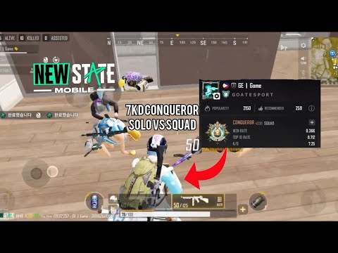7KD Conqueror Plays Solo vs Squad on Asia tpp Server | Insane 1v4 Highlights | Thank you for 100 sub