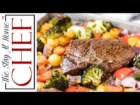 Bife italiano e vegetais