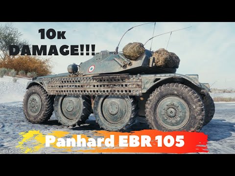 10k DAMAGE on Panhard EBR 105 in World of Tanks!!!