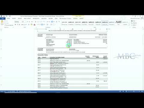 How To Edit SunTrust Bank Statement Template