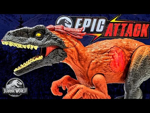 Mattel Jurassic World Epic Attack Pyroraptor Review!!! Bigger and updated!