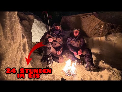 24H BIWAK in Eishöhle | Biwaksack & Defense 4 | drei Länder bei -6°C | Bushcraft Österreich