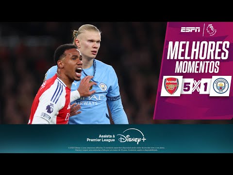 Gols e lances de Arsenal x Manchester City