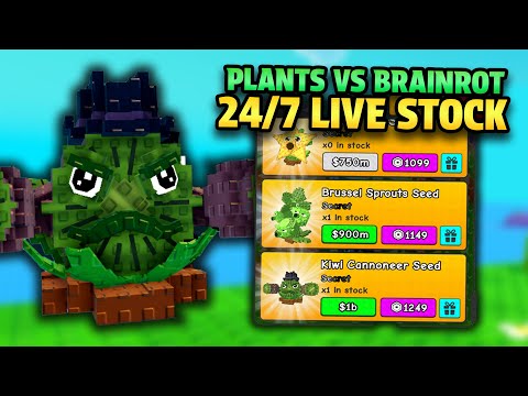 Live 🔴 |  24/7 STOCK & TRADING in PLANTS VS BRAINROTS