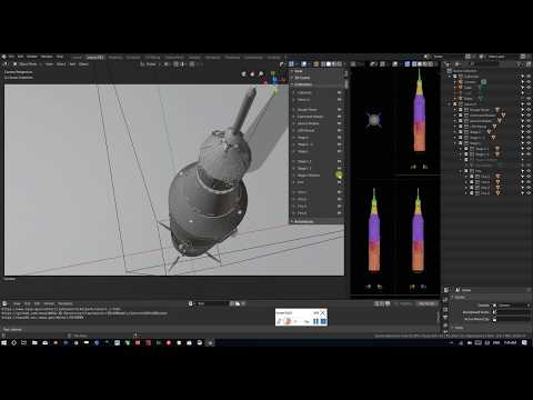 Blender 2.8 : NASA Saturn V 3D Print Model