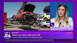 Buzoianu: „Am renunțat la criteriul privind mașinile fabricate în UE pentru a nu întârzia programul”