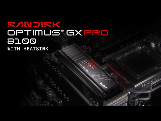 Vídeo relacionado con SANDISK Optimus GX Pro 8100 PCIe Gen 5 NVMe SSD 2 TB (velocidades de Lectura/Escritura secuenciales de hasta 14 900/14 000 MB/s, TLC 3D CBA NAND, hasta 1 200 TBW)