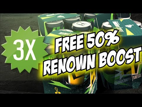 Rainbow Six Siege FREE 50% RENOWN BOOST R6 How to get free renown